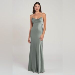 Jenny Yoo Addison dress in sage green - Size 16